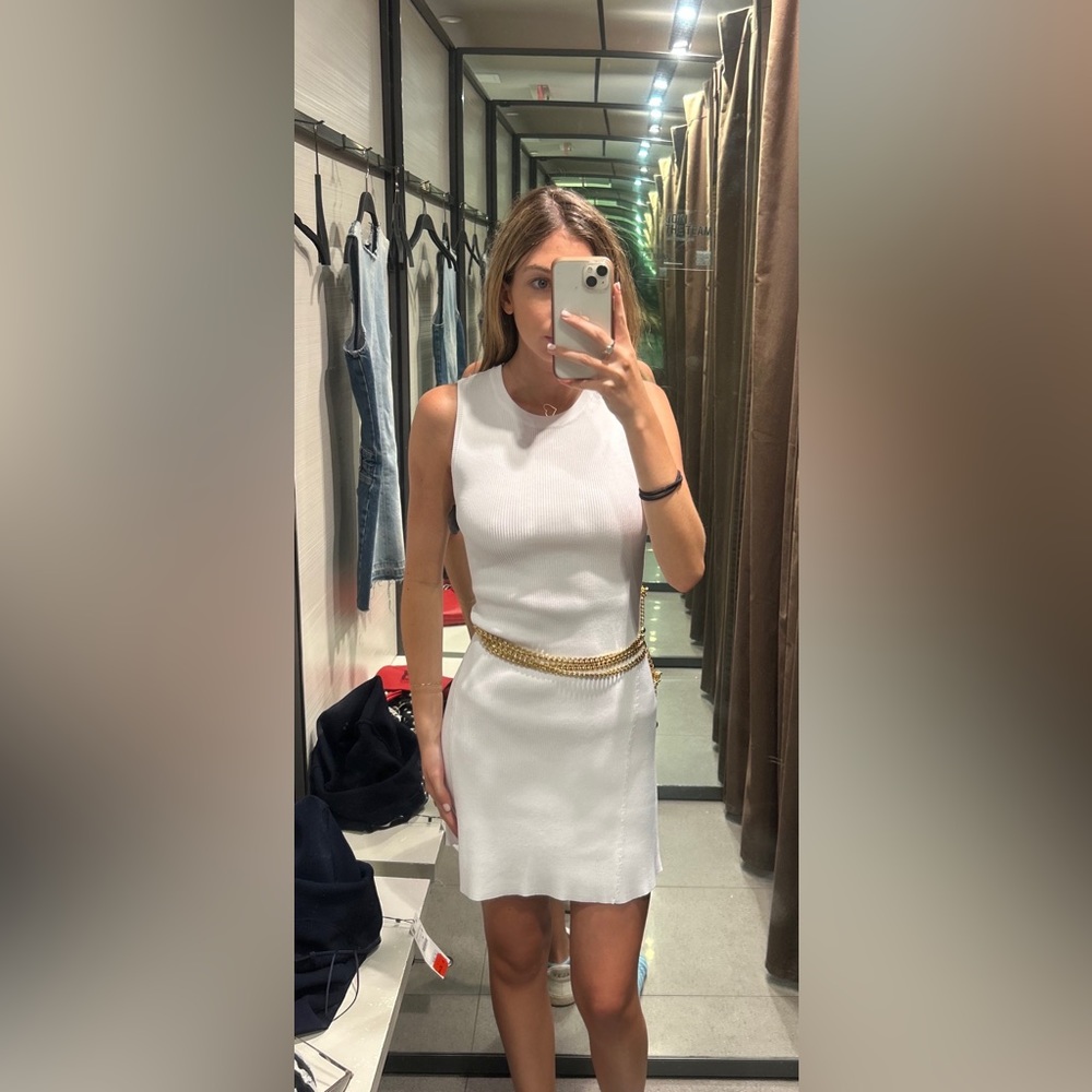Zara white dress (open back)